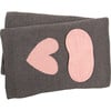 Hearts Reversible Blanket Travel Set, Dark Grey Blossom - Blankets - 9