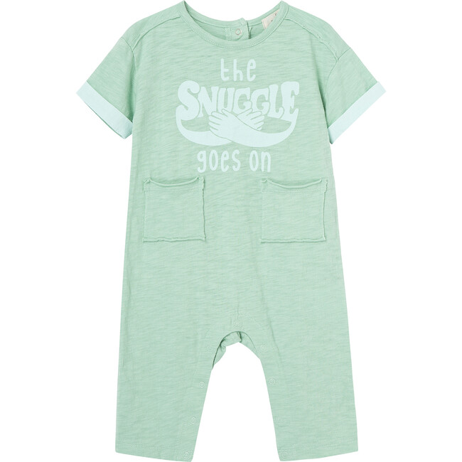 The Snuggle Goes On Coverall, Green - Rompers - 1 - zoom