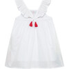 Floral Criss-Cross Dress, White - Dresses - 2