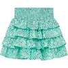 Metallic Dot Tiered Skirt, Green - Skirts - 2 - thumbnail