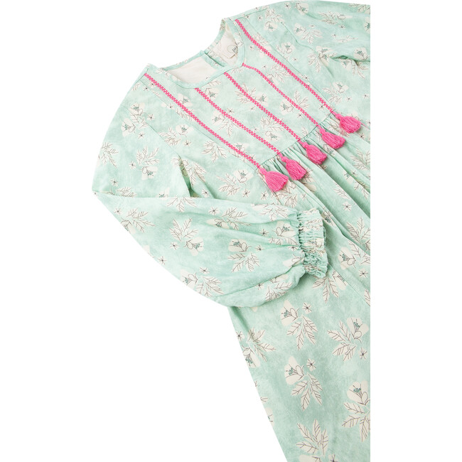 Floral Dress With Tassels, Print - Dresses - 3