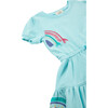 French Terry Rainbow Dress, Blue - Dresses - 3 - thumbnail