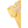 Embroidered Gauze Dress, Yellow - Dresses - 3