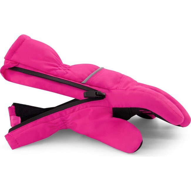 Winter & Ski Glove powered by ZIPGLOVE™ TECHNOLOGY, Hot Pink