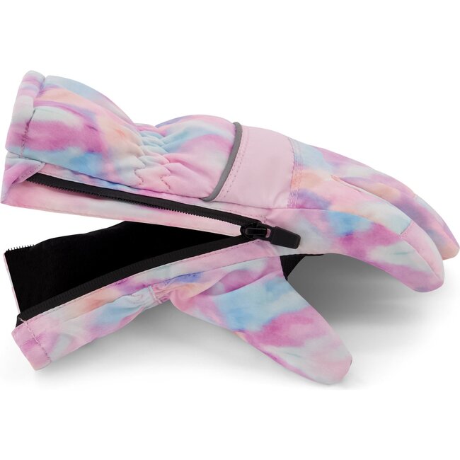 Winter & Ski Glove powered by ZIPGLOVE™ TECHNOLOGY, Pink Tie-Dye