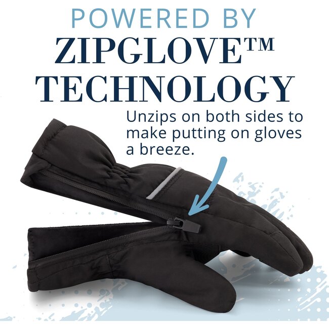 Winter & Ski Glove powered by ZIPGLOVE™ TECHNOLOGY, Black - Gloves - 3