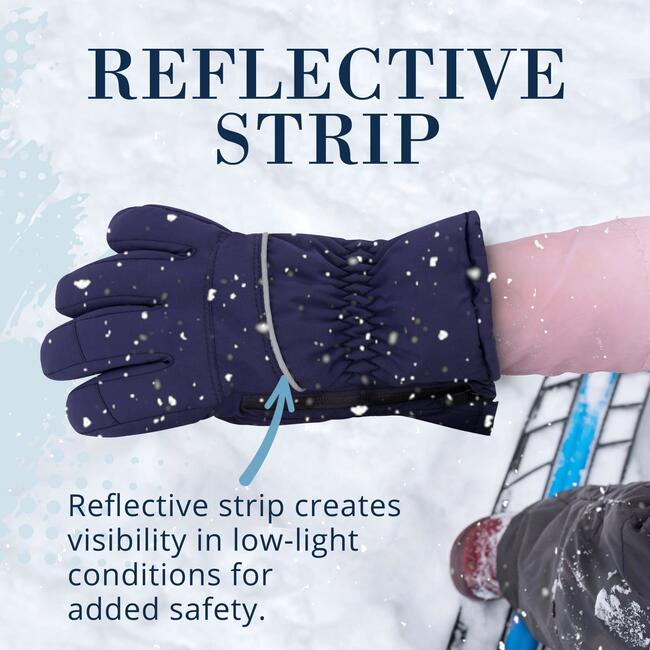 Winter & Ski Glove powered by ZIPGLOVE™ TECHNOLOGY, Navy - Gloves - 7