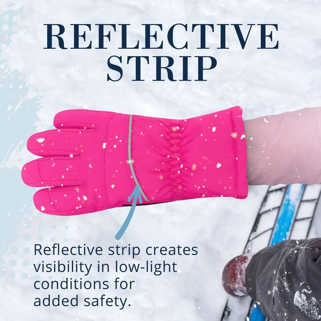 Winter & Ski Glove powered by ZIPGLOVE™ TECHNOLOGY, Hot Pink - Gloves - 7