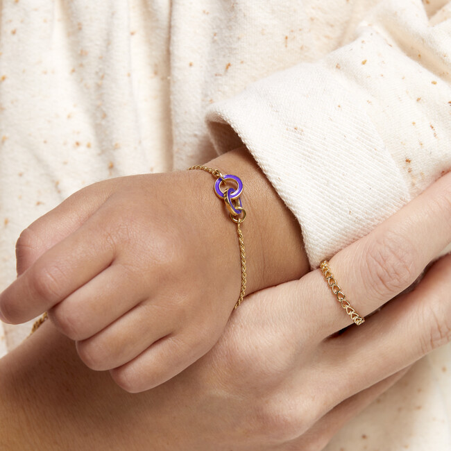 Mini & Me Connection Slider Bracelet, Purple - Bracelets - 2
