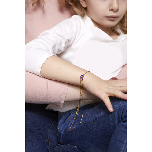 Mini & Me Connection Slider Bracelet, Purple - Bracelets - 4