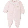 Hello World Pima Cotton Playsuit, Pink - Rompers - 1 - thumbnail