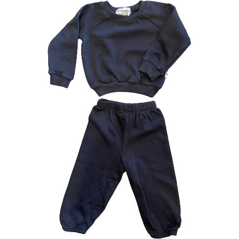 Lil' Fleece Sweat Set, Vintage Black