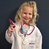 Kid SIze Lab Coat with Stethescope & Syringe and Doll Size Lab Coat with Stethescope & Syringe, White - Doll Accessories - 2