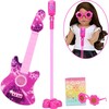18" Doll 4 pc Rock n' Roll Guitar Set,Hot Pink - Doll Accessories - 1 - thumbnail