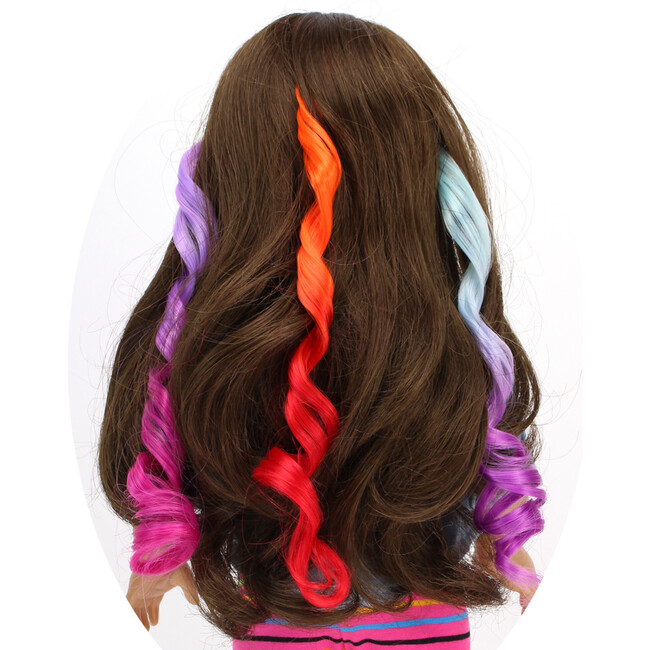 18" Doll Set of 3 Curly Clip in Hair Pieces