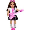 18" Doll 4 pc Rock n' Roll Guitar Set,Hot Pink - Doll Accessories - 2