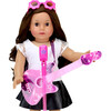 18" Doll 4 pc Rock n' Roll Guitar Set,Hot Pink - Doll Accessories - 3