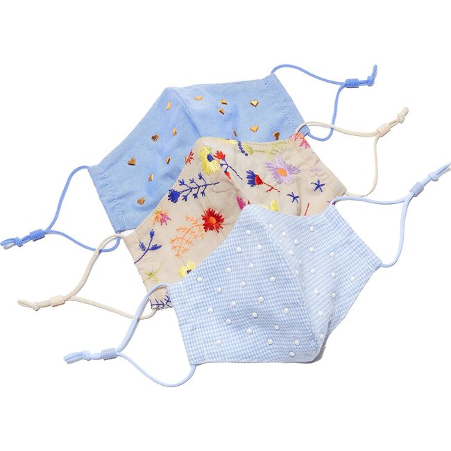 Women's Set of 3 Garden Party Face Masks - Face Masks - 1