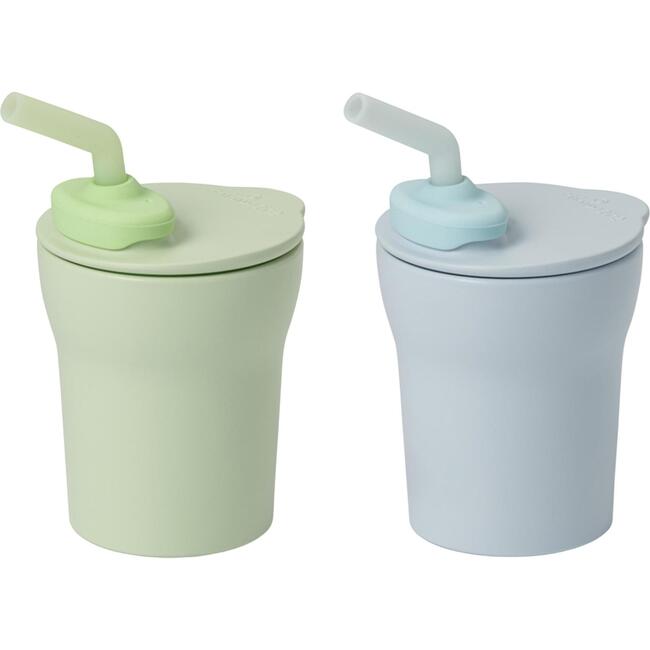 123! Sip Training Cup Pack of 2, Aqua & Lime  - Sippy Cups - 1
