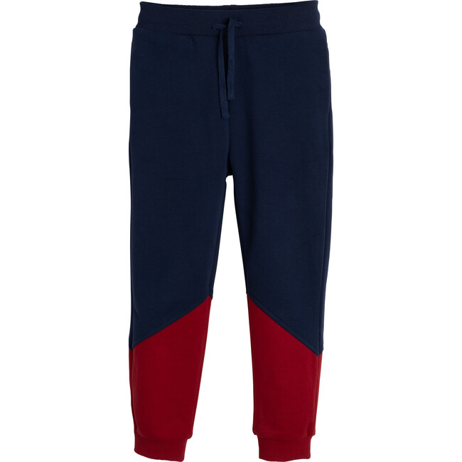 Color Block Sweatpant, Red, Blue & Yellow - Sweatpants - 1 - zoom