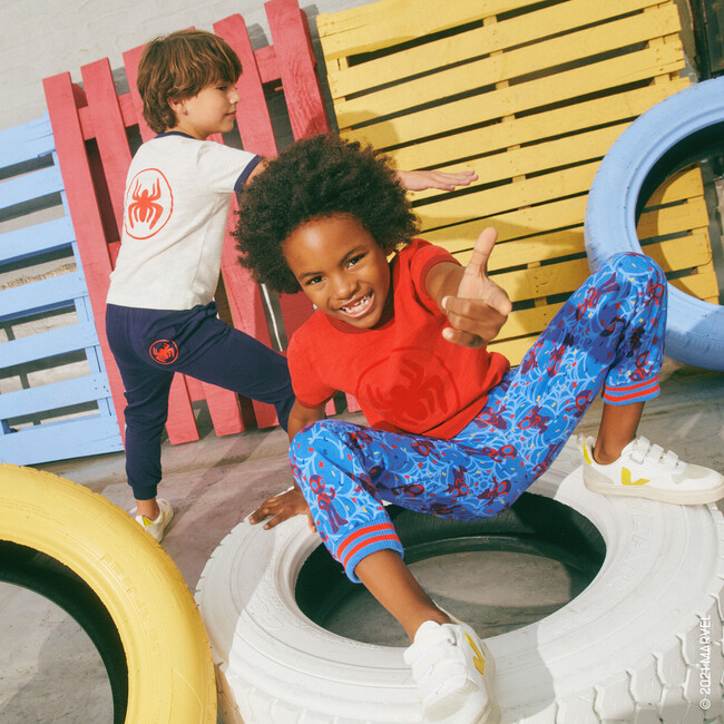 All-Over Print Sweatpant featuring Miles Morales, Royal Blue & Red