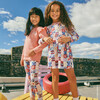 Long Sleeve Checkered Print Dress, Pink & White - Dresses - 4