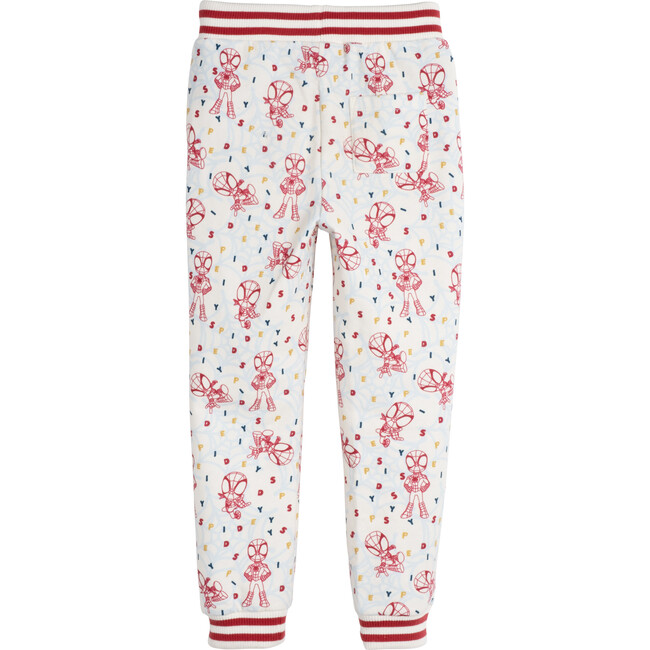 All-Over Print Sweatpant, Cream, Red & Blue - Sweatpants - 3