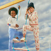 All-Over Print Sweatpant, Cream, Red & Blue - Sweatpants - 4