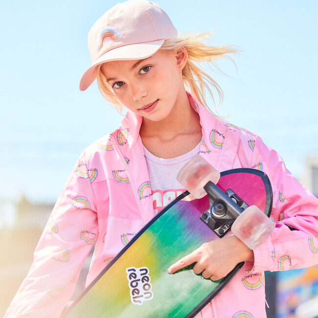 Stevie Track Jacket, Pink Salt Rainbow - Jackets - 8