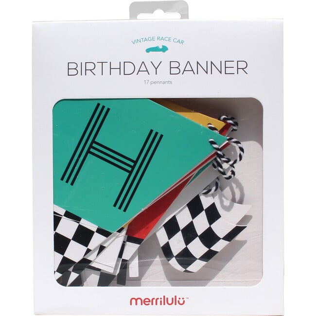 Vintage Race Car Birthday Banner - Garlands - 3