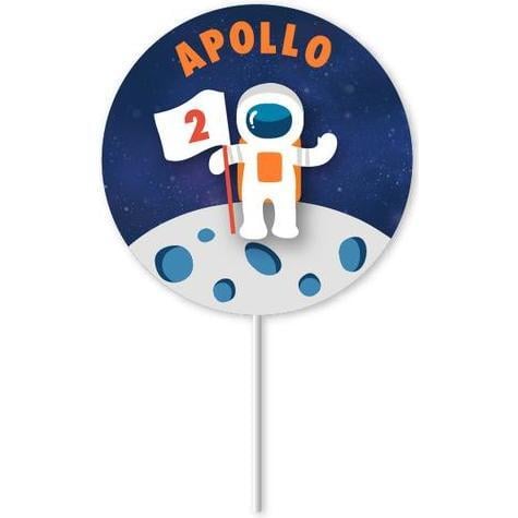 Trip To The Moon Custom Cake Topper - Tableware - 1