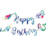 Mermaid and Narwhal Party Birthday Banner - Decorations - 1 - thumbnail