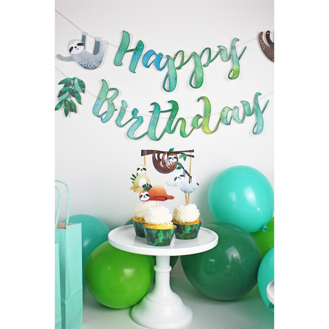 Sloth Party Birthday Banner