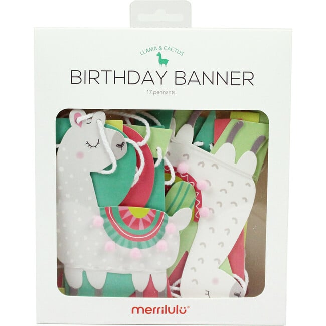 Llama and Cactus Birthday Banner - Garlands - 3