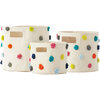 Set of 3 Pom Pom Storage Containers, Multi - Storage - 1 - thumbnail