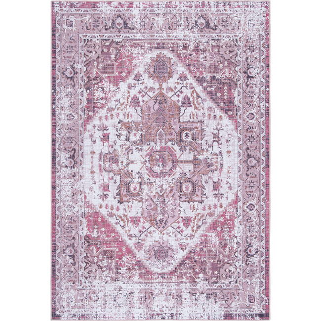 Serapi Machine Washable Rug, Light Pink/Purple