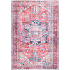 Serapi Machine Washable Rug, Red/Pink/Navy - Rugs - 1 - thumbnail