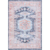 Serapi Machine Washable Rug, Faded Navy/Red - Rugs - 1 - thumbnail