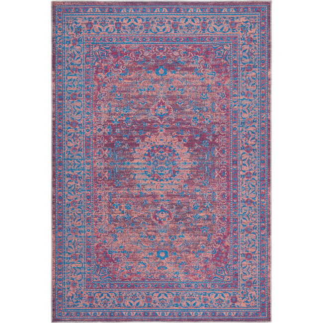 Serapi Machine Washable Rug, Deep Purple/Burgundy