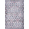 Serapi Machine Washable Rug, Grey/Deep Aubergene - Rugs - 1 - thumbnail