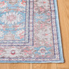 Serapi Machine Washable Rug, Aqua/Orange Floral - Rugs - 6