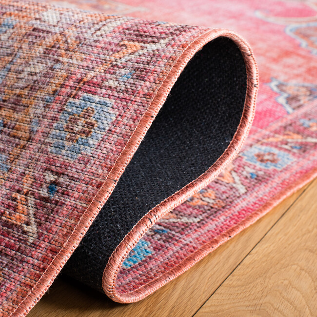 Serapi Machine Washable Rug, Faded Red/Pink/Orange - Rugs - 4