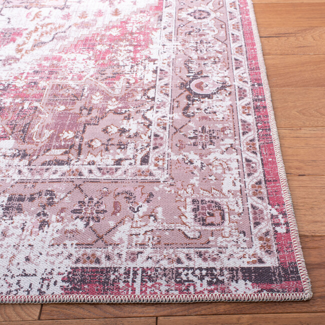 Serapi Machine Washable Rug, Light Pink/Purple - Rugs - 6