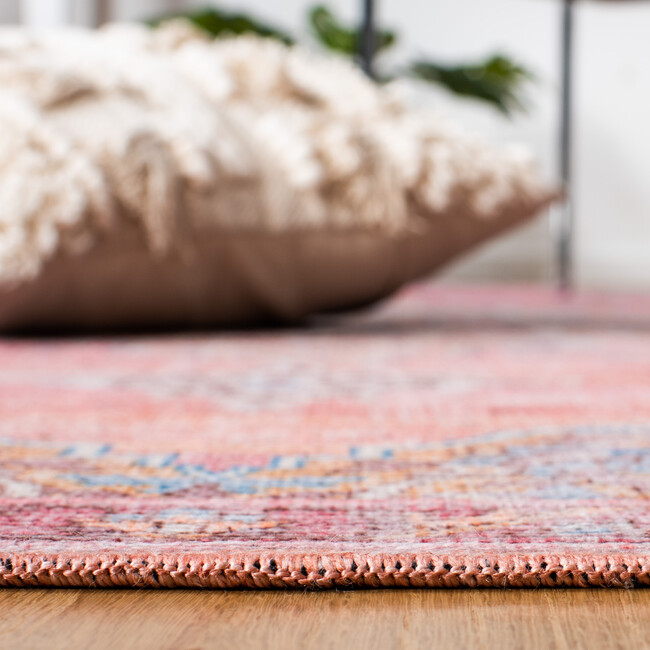 Serapi Machine Washable Rug, Faded Red/Pink/Orange - Rugs - 5