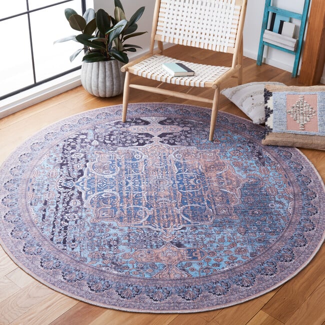 Serapi Machine Washable Rug, Faded Navy/Blue - Rugs - 3