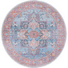 Serapi Machine Washable Rug, Faded Light Blue/Orange - Rugs - 8