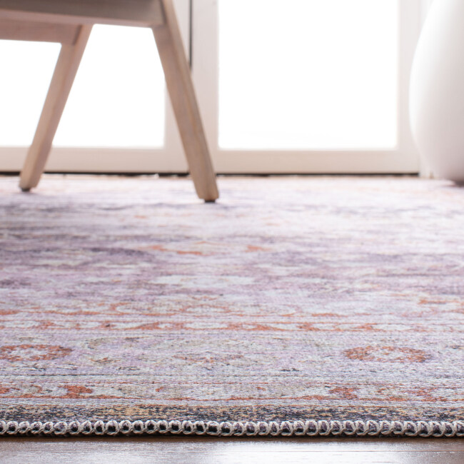 Serapi Machine Washable Rug, Light Purple/Sienna - Rugs - 5