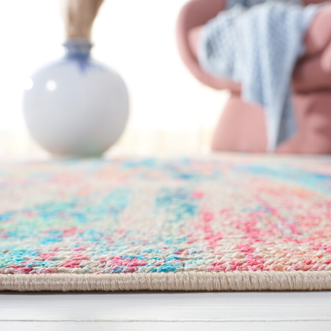 Sequoia Machine Washable Rug, Blue/Orange Multi - Rugs - 5