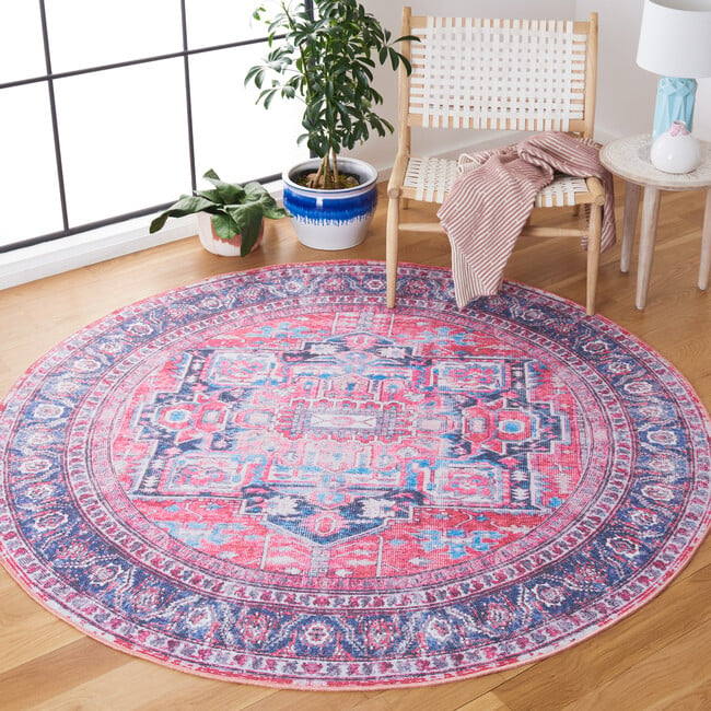 Serapi Machine Washable Rug, Pink/Purple/Red - Rugs - 9