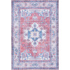 Serapi Machine Washable Rug, Blue/Red - Rugs - 1 - thumbnail